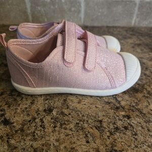 Jumping Beans Size 10c Pink Glitter Shoes Like New